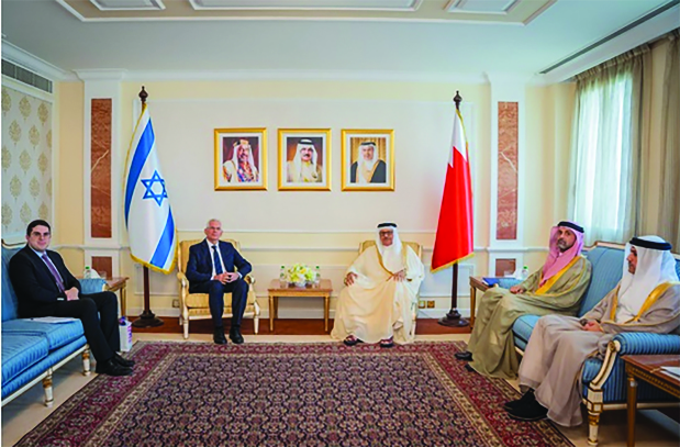 <p>Foreign Minister Dr Abdullatif Al Zayani yesterday received a copy of the credentials of newly-appointed Israeli Ambassador Shmuel Revel.</p>
<p>He welcomed the ambassador and wished him success in his diplomatic duties. Dr Al Zayani affirmed the importance of continuing efforts that contribute to supporting regional peace and stability.</p>